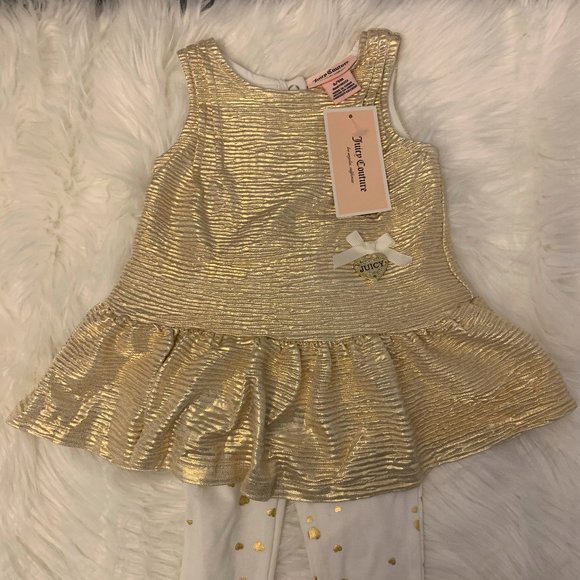 HOST PICK!!! NWT JUICY COUTURE Sparkly Gold Set - Picture 1 of 6
